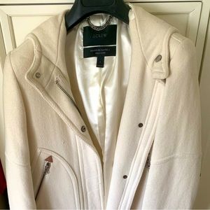 J-crew wool coat size 0 off white